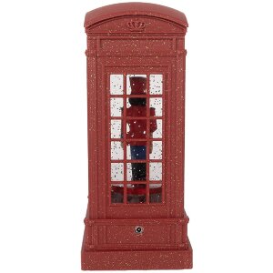 Clayre & Eef 66412 Decorazione Cabina Telefonica con Schiaccianoci 9x9x21 cm