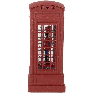 Clayre & Eef 66412 Decorazione Cabina Telefonica con Schiaccianoci 9x9x21 cm