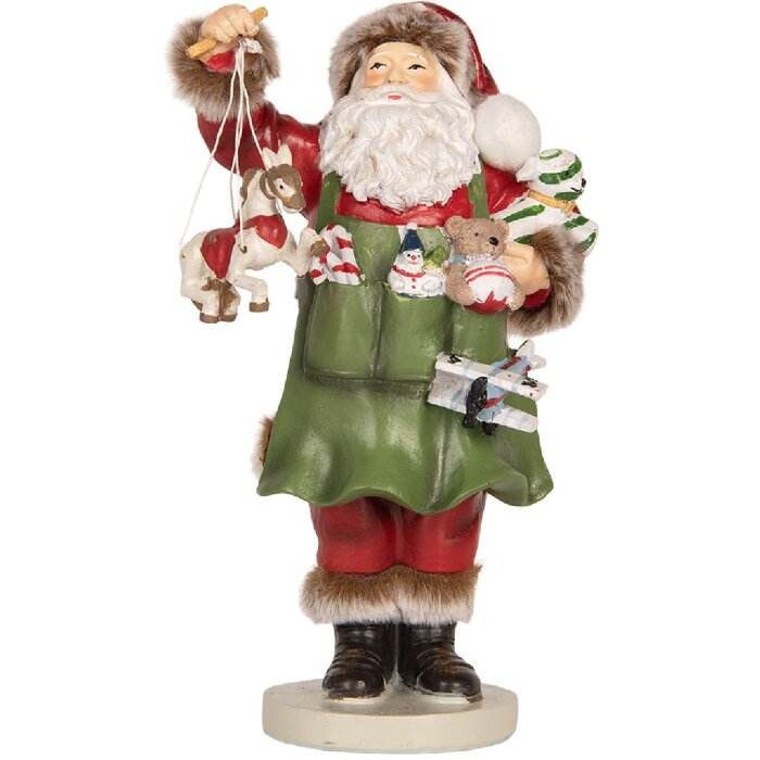 Decorazione Babbo Natale Clayre & Eef 6PR5748 13x9x23 cm