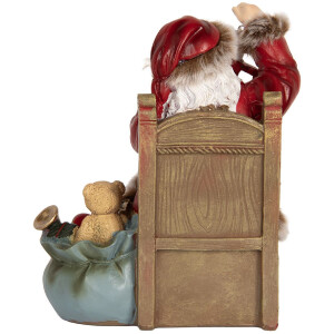 Clayre & Eef 6PR5749 Decorazione Babbo Natale 16x13x19 cm Rosso