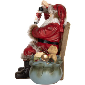 Clayre & Eef 6PR5749 Decorazione Babbo Natale 16x13x19 cm Rosso