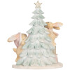 Decorazione coniglio con LED Clayre & Eef 6PR5880 14x8x16 cm Marrone e Bianco