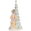 Decorazione coniglio con LED Clayre & Eef 6PR5880 14x8x16 cm Marrone e Bianco