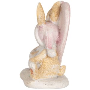 Decorazione Coniglietto Clayre & Eef 6PR5883 11x6x9 cm Marrone e Bianco