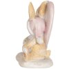 Decorazione Coniglietto Clayre & Eef 6PR5883 11x6x9 cm Marrone e Bianco