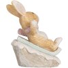 Coniglio decorativo Clayre & Eef 6PR5885 8x6x9 cm Marrone e Bianco