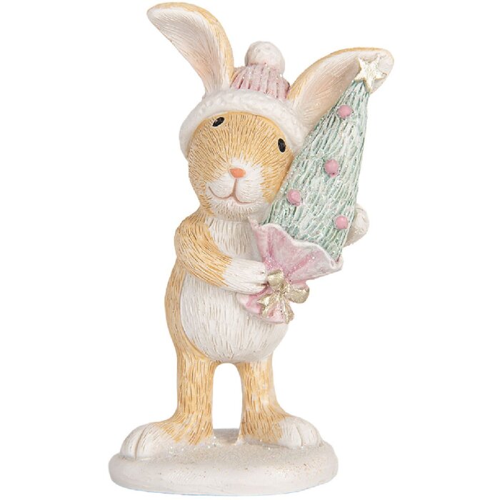 Coniglio decorativo Clayre & Eef 6PR5886 5x5x10 cm
