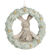 Clayre & Eef 6PR5889 Decorazione Ciondolo Coniglietto 8x3x8 cm Grigio e Verde