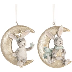 Clayre & Eef 6PR5890 Decorazione Ciondolo Coniglio...