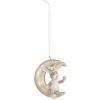 Clayre & Eef 6PR5890 Decorazione Ciondolo Coniglio (Set 2) Grigio e Dorato