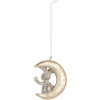 Clayre & Eef 6PR5890 Decorazione Ciondolo Coniglio (Set 2) Grigio e Dorato