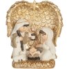 Gruppo Natalizio Decorativo Clayre & Eef 6PR5898 12x6x13 cm Oro e Bianco