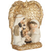Gruppo Natalizio Decorativo Clayre & Eef 6PR5898 12x6x13 cm Oro e Bianco