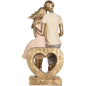 Decorazione coppia seduta Clayre & Eef 6PR5901 14x12x28 cm Oro Rosa