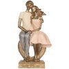 Decorazione coppia seduta Clayre & Eef 6PR5901 14x12x28 cm Oro Rosa