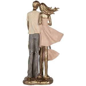 Clayre & Eef 6PR5902 Decorazione Famiglia 17x11x35 cm Oro e Rosa