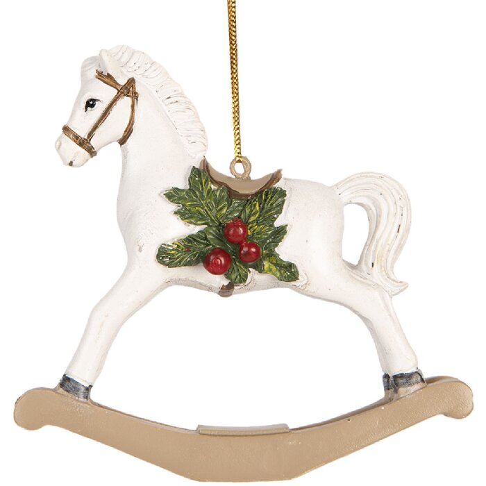 Clayre & Eef 6PR5903 Decorazione Ciondolo Cavallo a Dondolo 12x4x11 cm