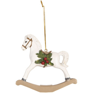 Clayre & Eef 6PR5903 Decorazione Ciondolo Cavallo a Dondolo 12x4x11 cm