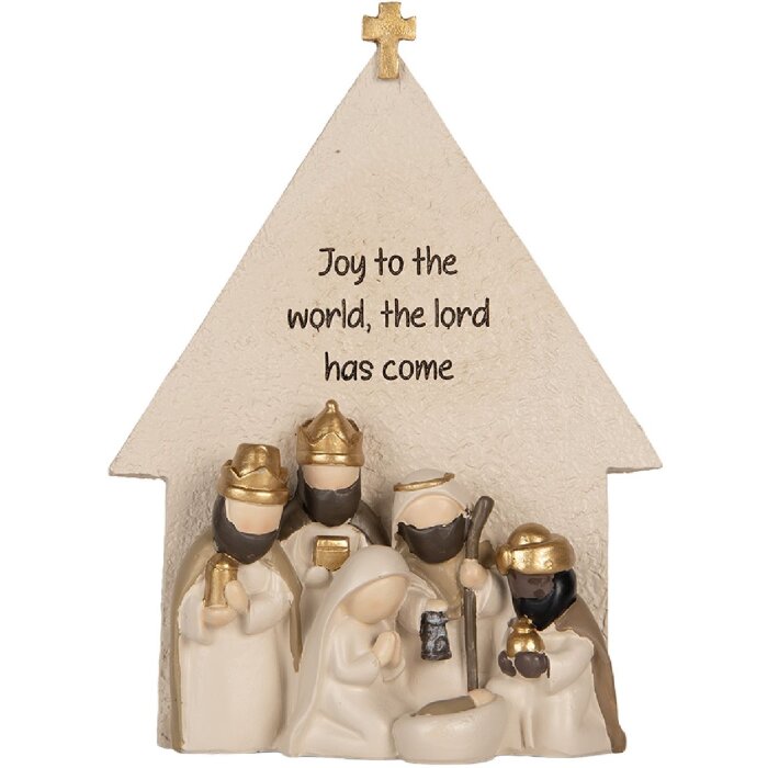 Gruppo Natalizio decorativo Clayre & Eef 6PR5904 16x6x21 cm Beige-Oro