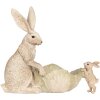Clayre & Eef 6PR5905 Decorazione Coniglio con Scodella 29x14x26 cm
