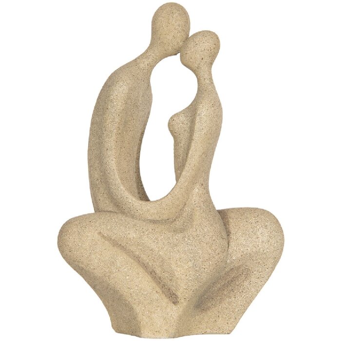 Decorazione coppia seduta Clayre & Eef 6PR5912 Beige 16x8x25 cm