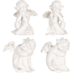 Clayre & Eef 6PR5914 Decorazione Angelo Set 4 Pezzi...