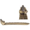 Portacandele Buddha in Argento e Oro Clayre & Eef 33x8x7 cm