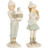 Clayre & Eef 6PR5917 Decorazione Bambini Set da 2 5x4x11 cm Bianco Verde