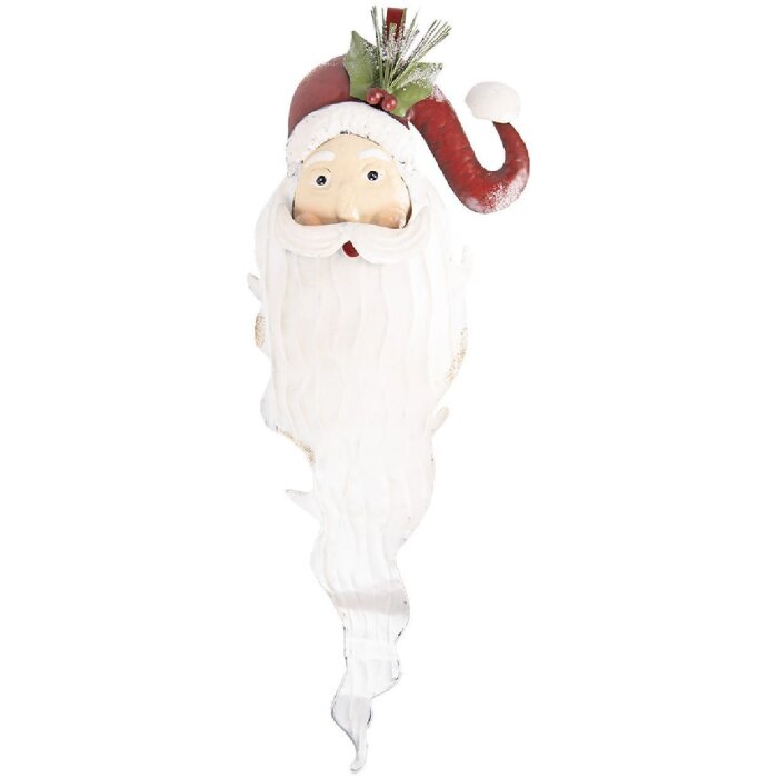 Clayre & Eef 5Y1318 Decorazione da parete Babbo Natale 30x10x79 cm