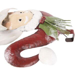 Clayre & Eef 5Y1318 Decorazione da parete Babbo Natale 30x10x79 cm