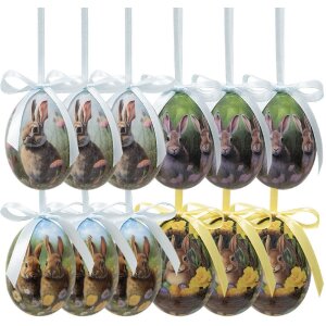 Clayre & Eef 65904 Decorazione Uovo Appeso (Set 12)...