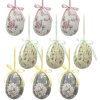 Clayre & Eef 65906 Decorazione Uovo Appeso Set 9 pezzi Ø 5x8 cm