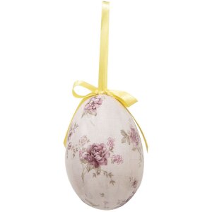 Clayre & Eef 65907 Decorazione Ciondolo Uovo (Set 6) Ø 7x10 cm