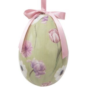 Clayre & Eef 65907 Decorazione Ciondolo Uovo (Set 6) Ø 7x10 cm