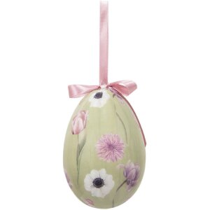 Clayre & Eef 65907 Decorazione Ciondolo Uovo (Set 6) Ø 7x10 cm