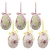 Clayre & Eef 65907 Decorazione Ciondolo Uovo (Set 6) Ø 7x10 cm