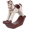 Cavallo a dondolo decorativo Clayre & Eef 6CE2249 Beige/Rosso 15x4x14 cm
