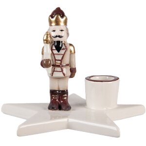 Portacandele Schiaccianoci Clayre & Eef 6CE2253 Beige...