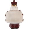 Clayre & Eef 6CE2254 Ciotola Decorativa con Coperchio Beige Rossa Ø 17x25 cm