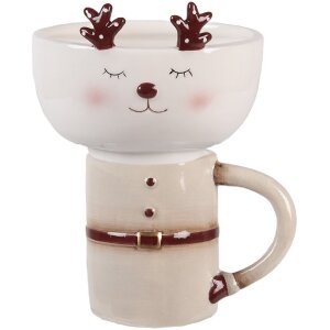 Tazza con Piattino Clayre & Eef 6CE2255 Beige /...