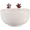 Tazza con Piattino Clayre & Eef 6CE2255 Beige / Bianco 12x12x18 cm