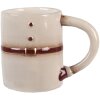 Tazza con Piattino Clayre & Eef 6CE2255 Beige / Bianco 12x12x18 cm
