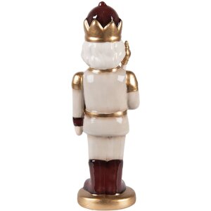 Clayre & Eef 6CE2259 Decorazione Schiaccianoci 9x7x26 cm Beige Rosso