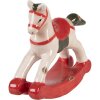 Cavallo a dondolo decorativo Clayre & Eef 6CE2263 Beige/Rosso 12x4x11 cm