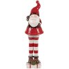 Decorazione Babbo Natale Clayre & Eef 6CE2264 7x7x23 cm Rosso/Bianco