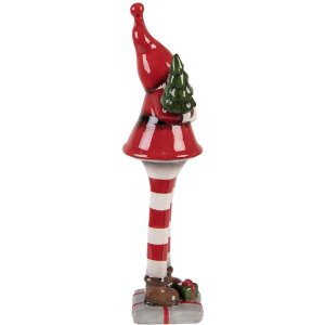 Clayre & Eef 6CE2265 Decorazione Babbo Natale Rosso Bianco 9x8x30 cm