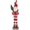 Clayre & Eef 6CE2265 Decorazione Babbo Natale Rosso Bianco 9x8x30 cm
