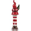 Clayre & Eef 6CE2265 Decorazione Babbo Natale Rosso Bianco 9x8x30 cm