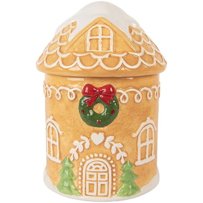 Barattolo con coperchio Clayre & Eef 6CE2363 13x17 cm