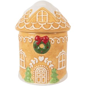 Barattolo con coperchio Clayre & Eef 6CE2363 13x17 cm